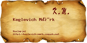 Keglevich Márk névjegykártya